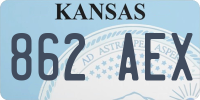KS license plate 862AEX