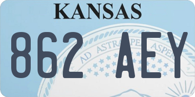 KS license plate 862AEY