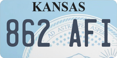 KS license plate 862AFI