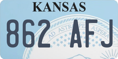KS license plate 862AFJ