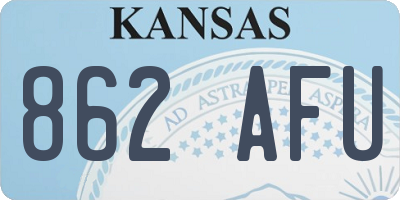 KS license plate 862AFU