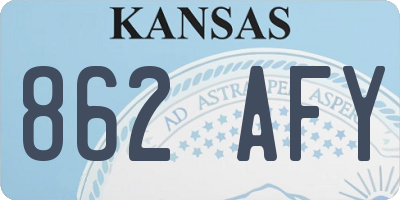 KS license plate 862AFY