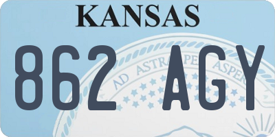KS license plate 862AGY