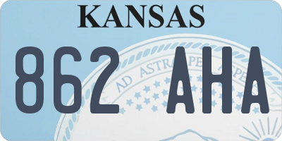 KS license plate 862AHA