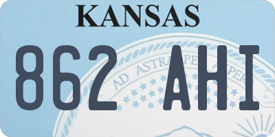 KS license plate 862AHI