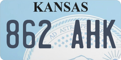 KS license plate 862AHK