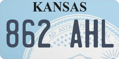 KS license plate 862AHL