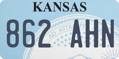 KS license plate 862AHN
