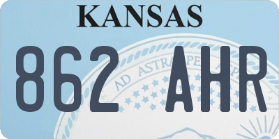 KS license plate 862AHR