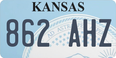 KS license plate 862AHZ