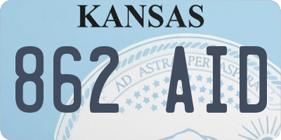 KS license plate 862AID