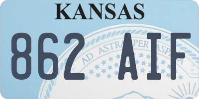 KS license plate 862AIF