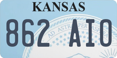 KS license plate 862AIO