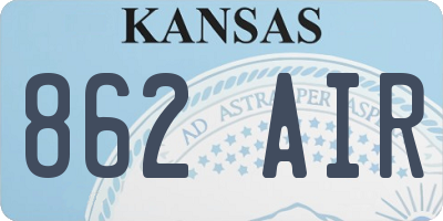 KS license plate 862AIR