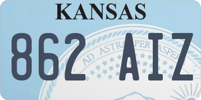 KS license plate 862AIZ
