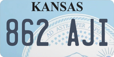 KS license plate 862AJI