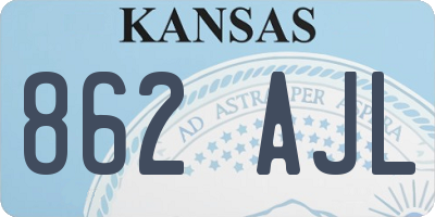 KS license plate 862AJL