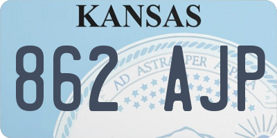 KS license plate 862AJP