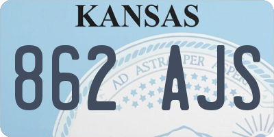 KS license plate 862AJS