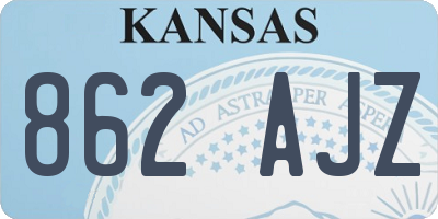 KS license plate 862AJZ