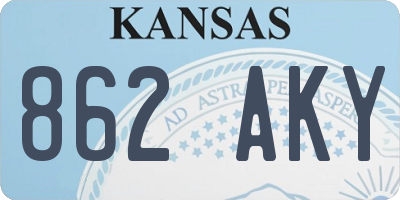 KS license plate 862AKY