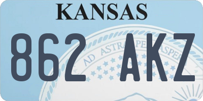 KS license plate 862AKZ