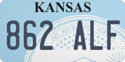 KS license plate 862ALF