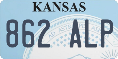 KS license plate 862ALP