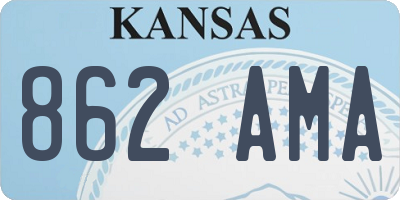 KS license plate 862AMA