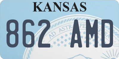 KS license plate 862AMD