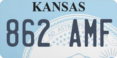 KS license plate 862AMF