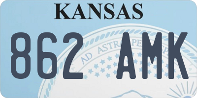 KS license plate 862AMK
