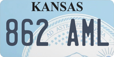 KS license plate 862AML