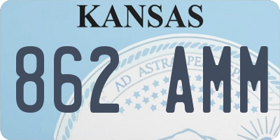 KS license plate 862AMM
