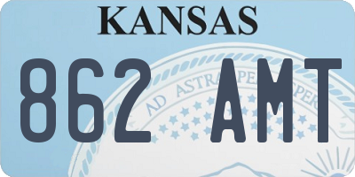 KS license plate 862AMT