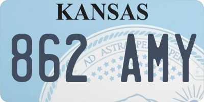 KS license plate 862AMY