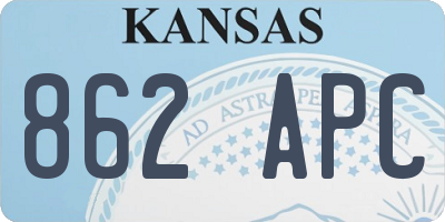 KS license plate 862APC