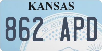 KS license plate 862APD