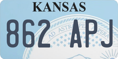 KS license plate 862APJ
