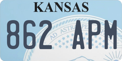 KS license plate 862APM