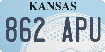 KS license plate 862APU
