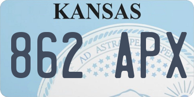 KS license plate 862APX