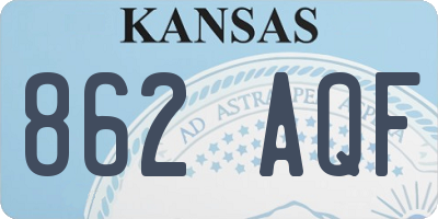 KS license plate 862AQF