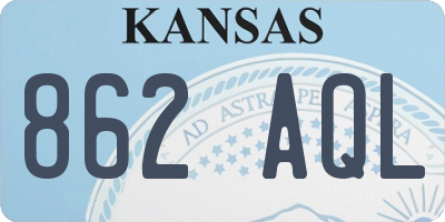 KS license plate 862AQL