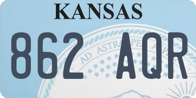 KS license plate 862AQR