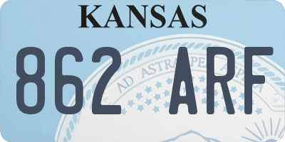 KS license plate 862ARF