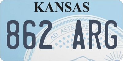 KS license plate 862ARG