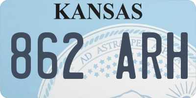 KS license plate 862ARH