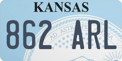 KS license plate 862ARL