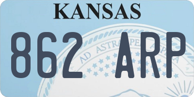KS license plate 862ARP